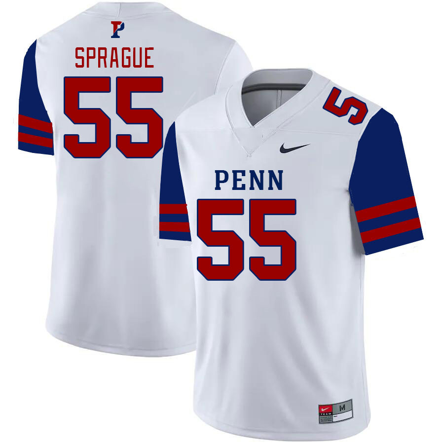 Men-Youth #55 Bo Sprague Penn-Quakers 2023 College Football Jerseys Stitched-White